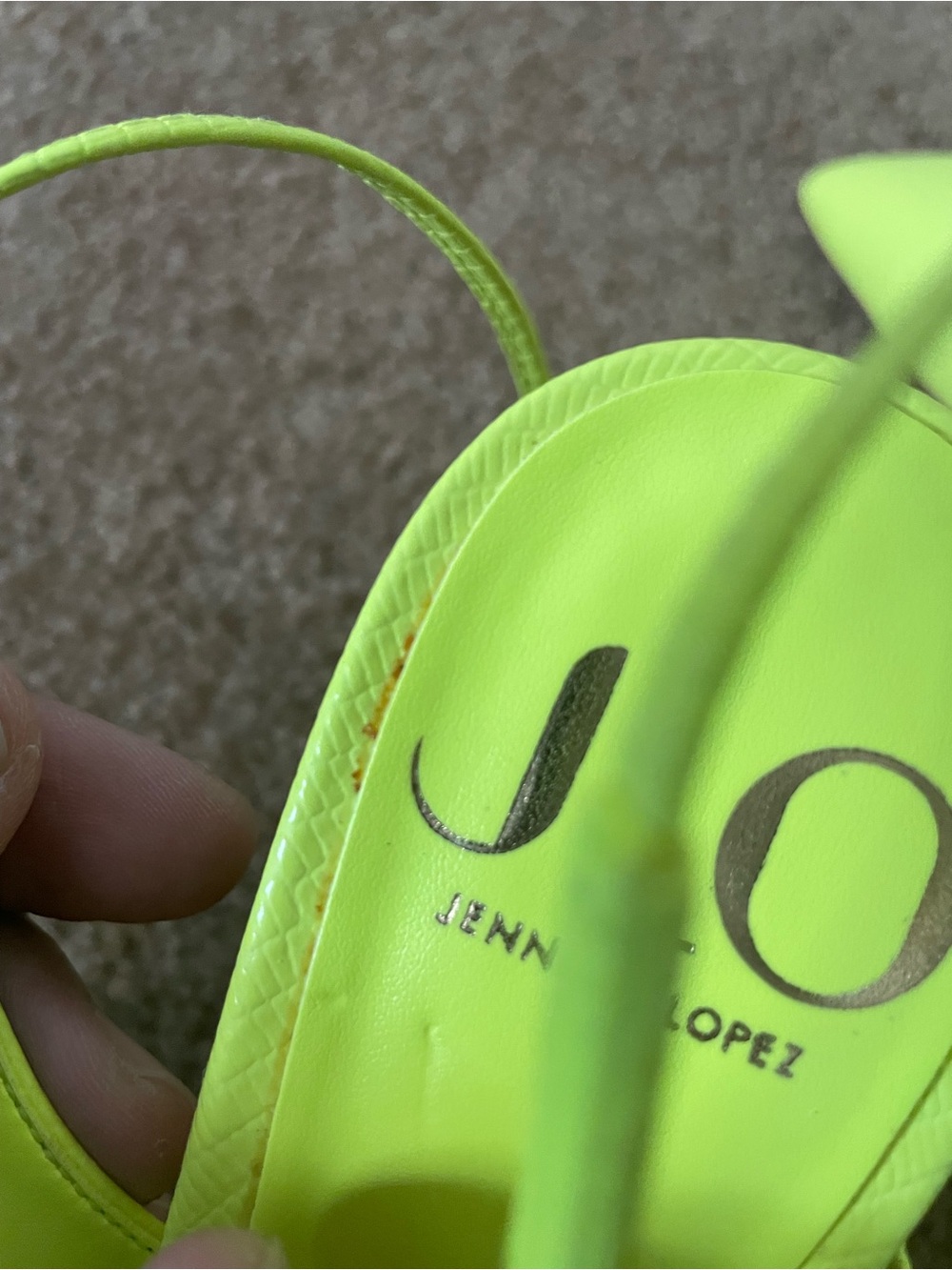 Jlo Jennifer Lopez Fedra Pointe Toe “Florella”  Stilleto Heels Sz 6M Neon Yellow - Picture 13 of 14